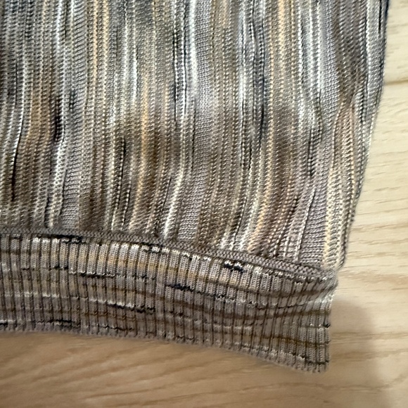 J.W.E. Designs V-Neck Textured Sweater Taupe XL - Picture 6 of 10